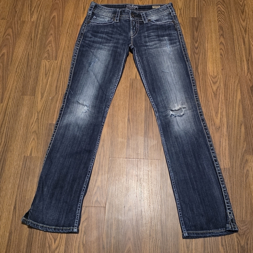Silver Jeans Co. Womens McKenzie Slim Bootcut Jeans Size 28 Dark Wash Y2K VTG